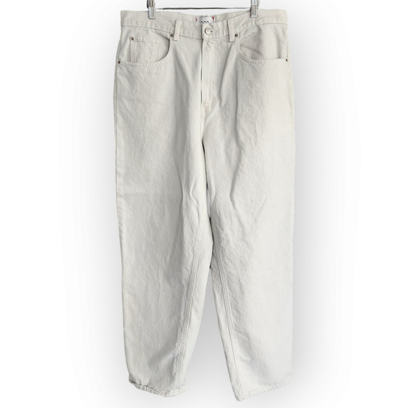BDG Urban Outfitters Cream High Waisted Baggy Jeans 34 - Picture 1 of 11